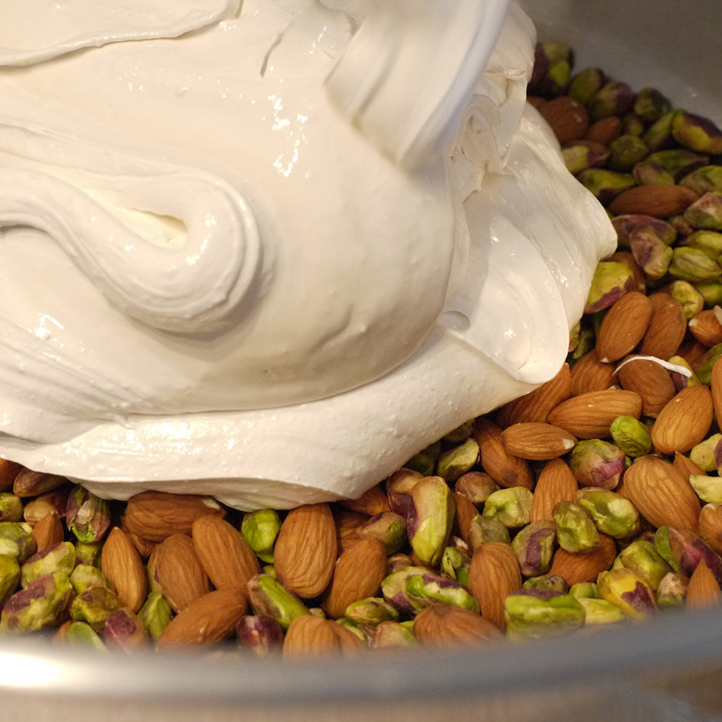 Red Kite Candy Nougat Process - Pistachios and Almonds